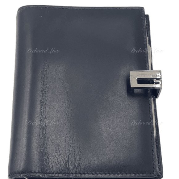 Authentic GUCCI Black 6-ring Agenda Planner - Picture 1 of 15